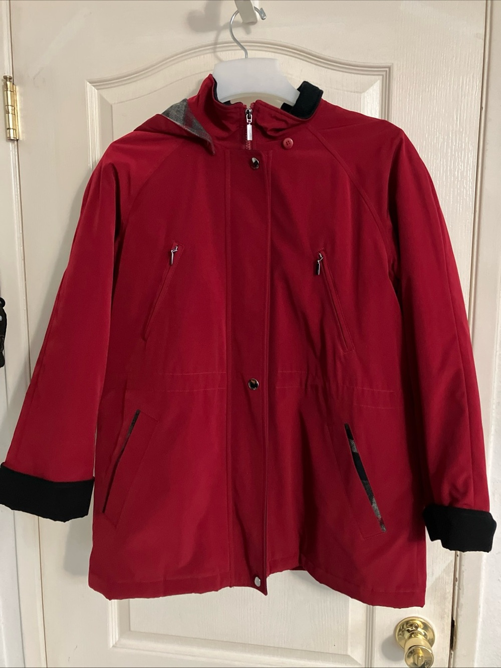 Nautica Red Quilted Jacket Interior